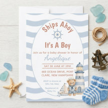 Ships Ahoy It's A Boy Nautical Baby Shower