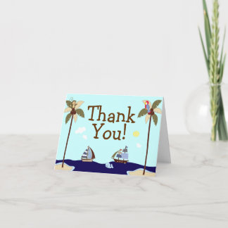 Ships Ahoy Nautical Baby Shower Thank You Notecard