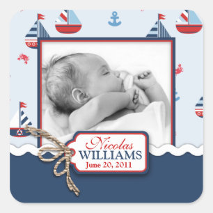Ships Ahoy! Photo Square Sticker