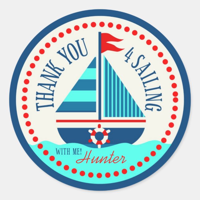 Ships Ahoy! TY Sticker (Front)