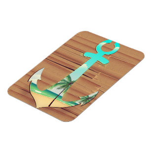 Ships Anchor in a board walk Magnet