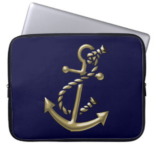 Ship's Anchor Nautical Marine-Themed Gift Laptop Sleeve