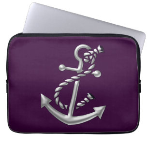 Ship's Anchor Nautical Marine-Themed Gift Laptop Sleeve