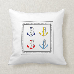 Ships Anchors Nautical Cushion
