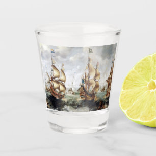 Ships at sea 1632 shot glass