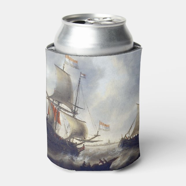 Ships at Sea 1660s Can Cooler (Can Front)