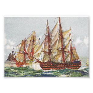 Ships Battle of Trafalgar Photo Print