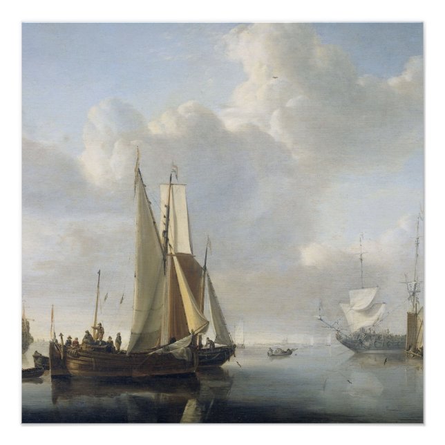 Ships before the Coast, Willem van de Velde (II),  Poster (Front)