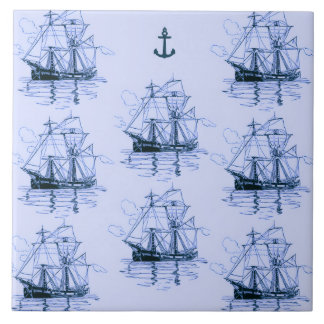 Ships Ceramic Tile