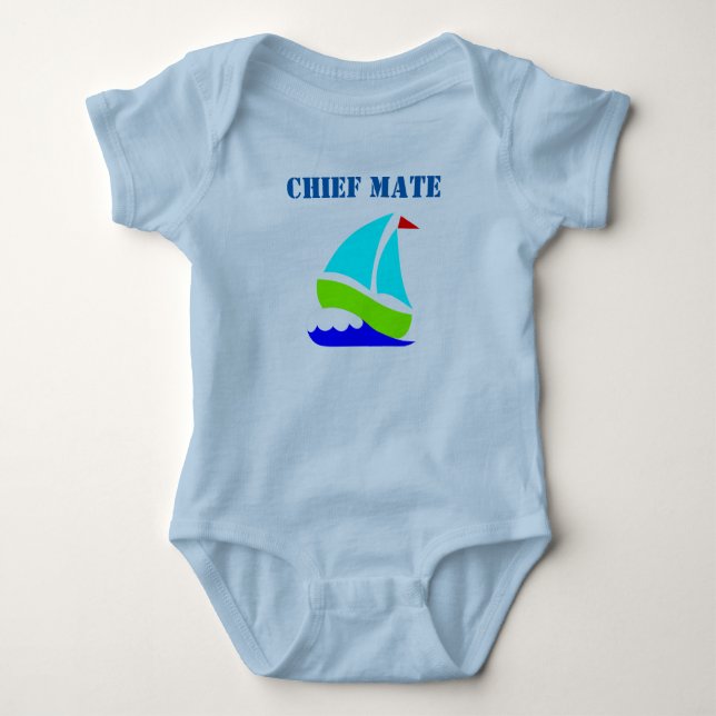 Ship's Chief Mate Baby Romper Baby Bodysuit (Front)