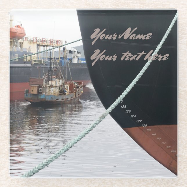 Ships  glass coaster (Front)