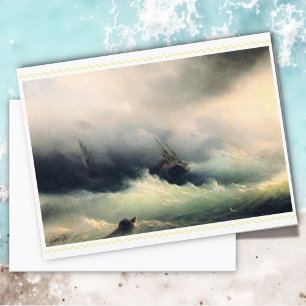 Ships in a Storm, Ivan Constantinovich Aivazovsky  Postcard