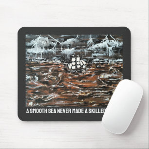 Ships in a Storm Painting by Alfred Fox Mouse Pad