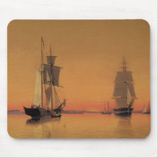 Ships in Boston Harbour - William Bradford Mouse Pad