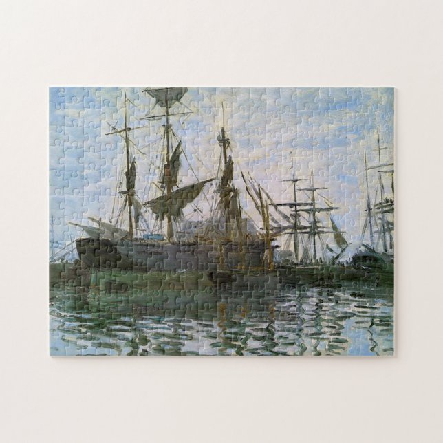 Ships in Harbour Monet Fine Art Jigsaw Puzzle (Horizontal)