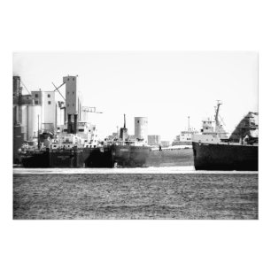 Ships in winter lay up at Sarnia, Ontario Photo Print
