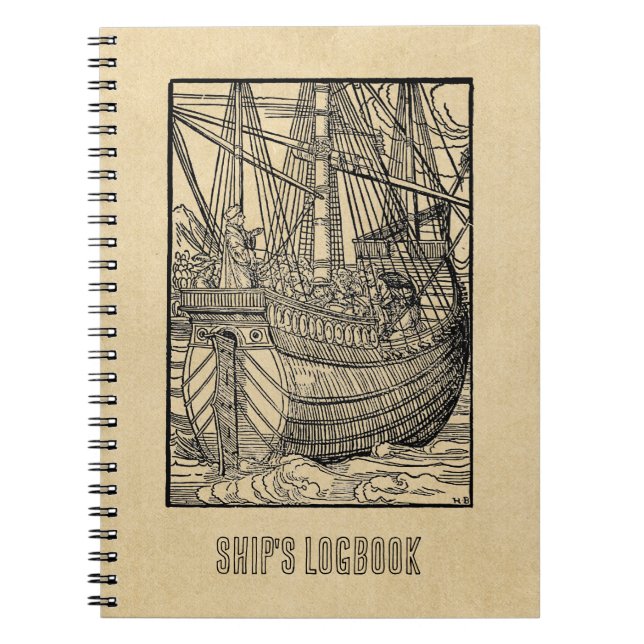 Ship's Logbook Vintage Sailing Journal (Front)