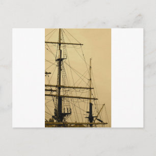Ships mast postcard