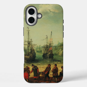 Ships off a Rocky Coast by Adam Willaerts iPhone 16 Plus Case