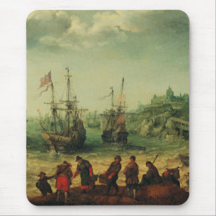 Ships off a Rocky Coast by Adam Willaerts Mouse Pad