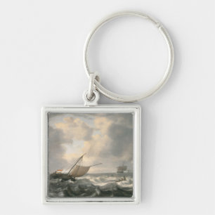 Ships on a Choppy Sea Key Ring