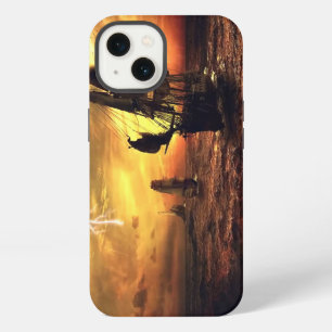 Ships on Stormy Sea iPhone 13 Case