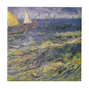 Ships Sea Ocean Water Blue Peace Love Destiny Ceramic Tile