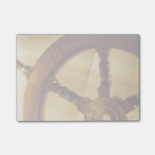 Ship'S Wheel And Map Post-it Notes