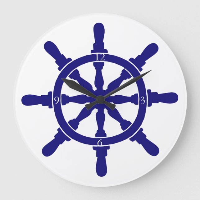 Ship's Wheel Large Clock (Front)
