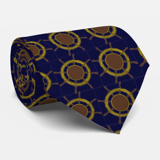 ships wheel sailing tie (Rolled)
