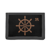 Ship's Wheel Single Initial Mens Wallet (Front)