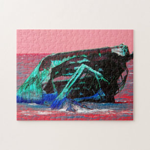 Shipwreck Abstract Pink Jigsaw Puzzle
