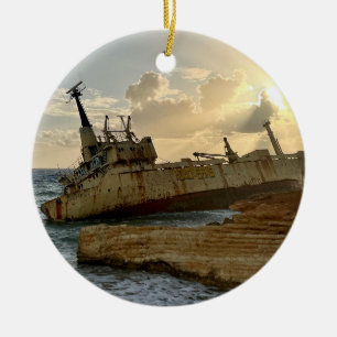 Shipwreck Ceramic Ornament