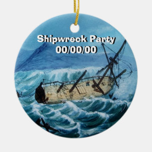 Shipwreck Ceramic Ornament
