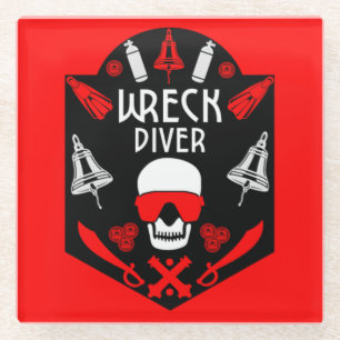Shipwreck Divers Glass Coaster