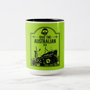 Shipwreck Diving Australia  Two-Tone Coffee Mug