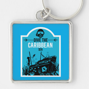 Shipwreck Diving Caribbean  Key Ring