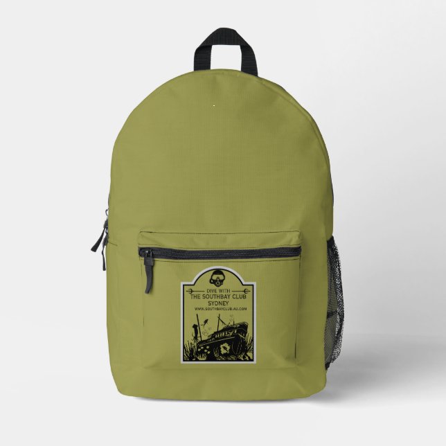 Shipwreck Diving Club Printed Backpack (Front)
