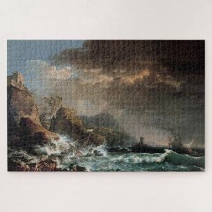 Shipwreck in a Rocky Inlet Jigsaw Puzzle