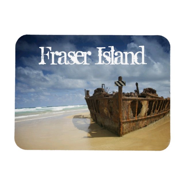 Shipwreck of S.S. Maheno, Fraser Island, Australia Magnet (Horizontal)