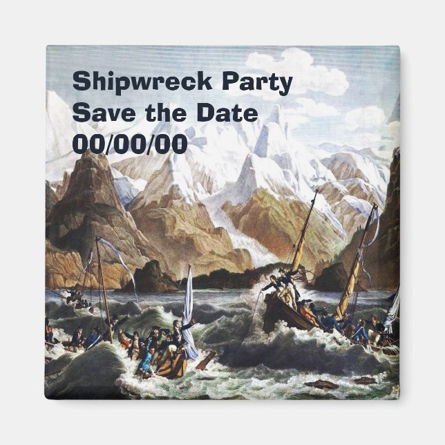 Shipwreck of The Astrolabe's Yawl Save-the-Date Magnet (Front)