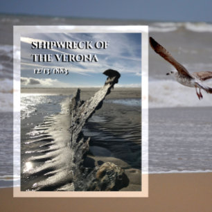 Shipwreck of Verona Spiekeroog Island, East Frisia Postcard