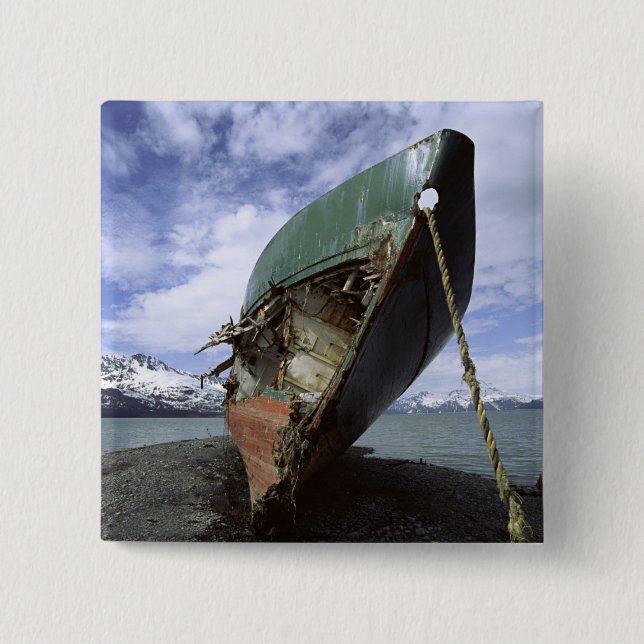 Shipwreck On Shore 15 Cm Square Badge (Front)