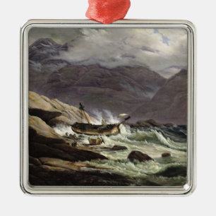 Shipwreck on the Norwegian Coast, 1831 Metal Tree Decoration
