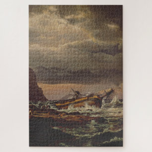 Shipwreck on the Norwegian Coast by Johan Dahl Jigsaw Puzzle