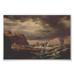 Shipwreck on the Norwegian Coast by Johan Dahl  Photo Print