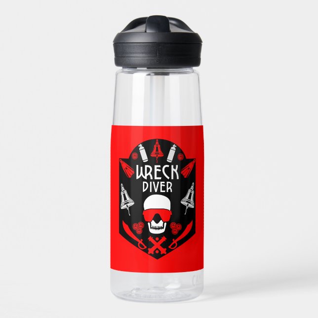 Shipwreck Scuba Divers  Water Bottle (Front)