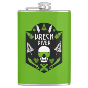 Shipwreck Sea Divers Hip Flask
