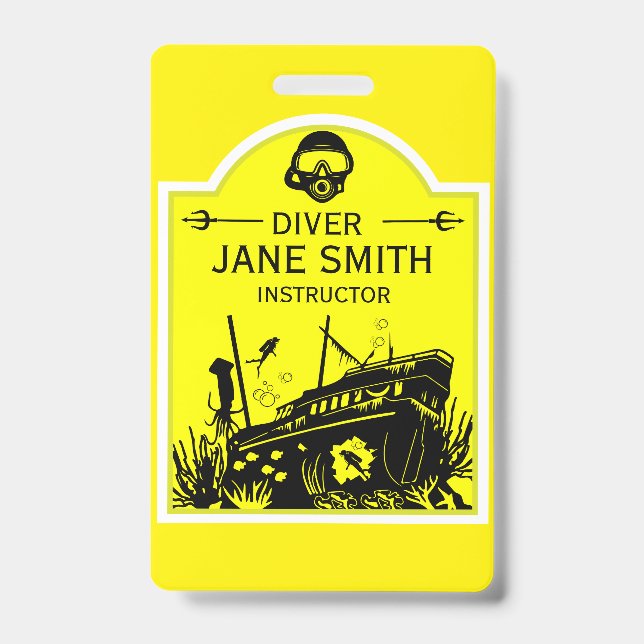 Shipwreck Sea Divers ID Badge (Front)