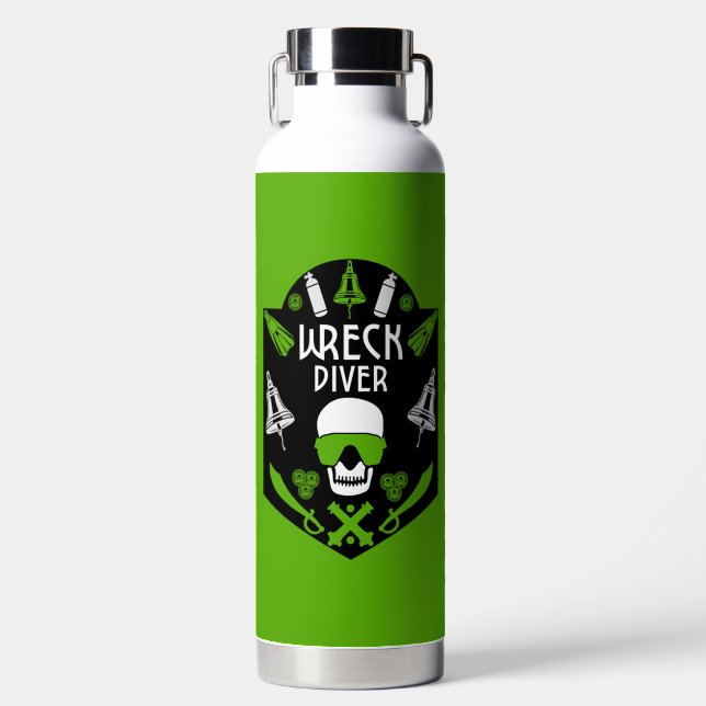 Shipwreck Sea Divers Water Bottle (Front)